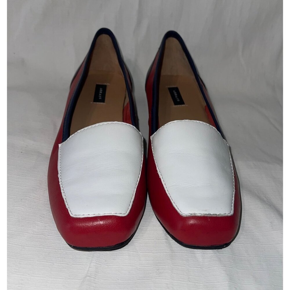 EUC Array Women's Red, White & Blue Block Pattern Flats Size 8M - Picture 4 of 8